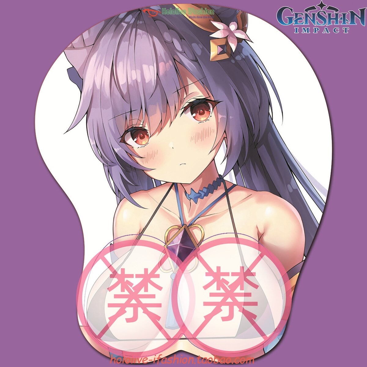 Ayaka Keqing Sexy 3D Mousepad Genshin Impact Hand Wrist Rest Mousepad Silicone Mouse Pad Breast Oppai Soft Mouse Mat Otaku