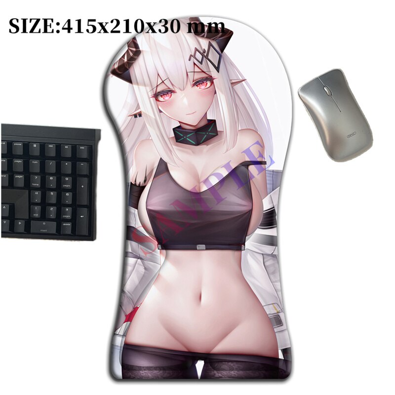 415mm Arknights mudrock 3D Whole Body Mouse Pad Large Arm Wrist Rest Anime Gamer Sexy Oppai Gaming Pad  desk mat