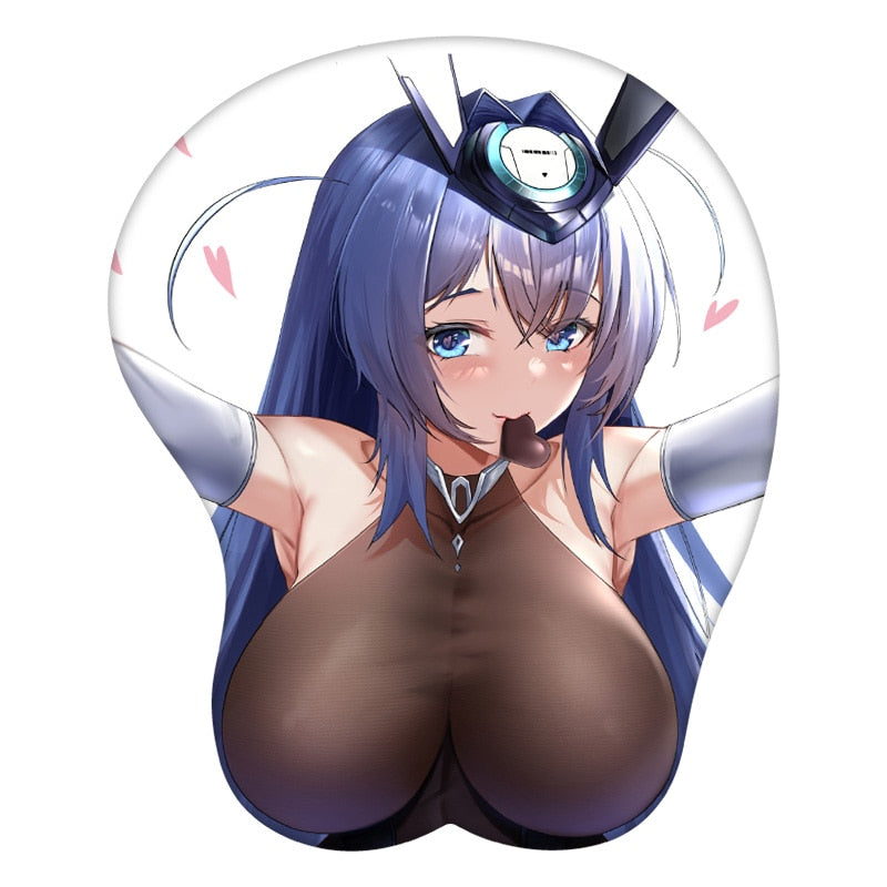 3D Mouse Pad USS New Jersey Azur Lane Anime Wrist Rest Silicone Sexy Creative Gaming Mousepad Mat