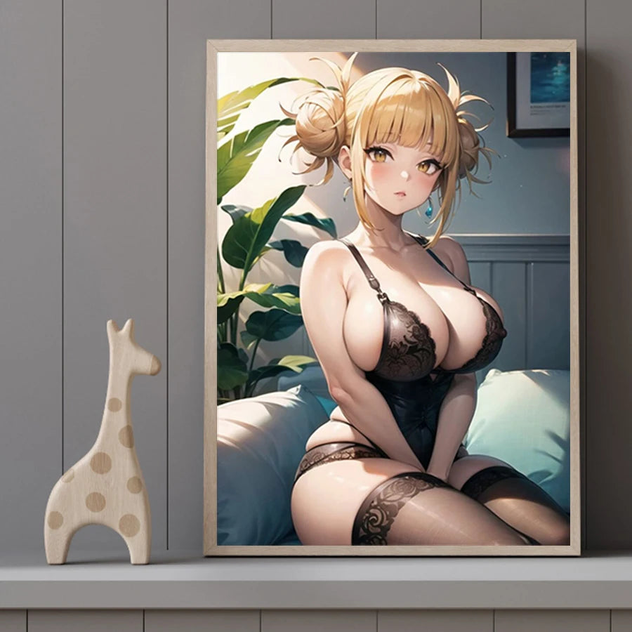 Art mural sur toile de beauté sexy et chaude, affiche sur toile de fille en bikini, affiche d'impression d'anime de dessin animé pour la décoration de la maison du salon sans cadre