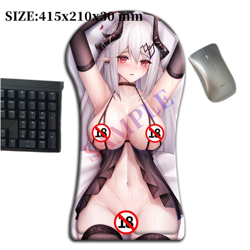 415mm Arknights mudrock 3D Whole Body Mouse Pad Large Arm Wrist Rest Anime Gamer Sexy Oppai Gaming Pad  desk mat