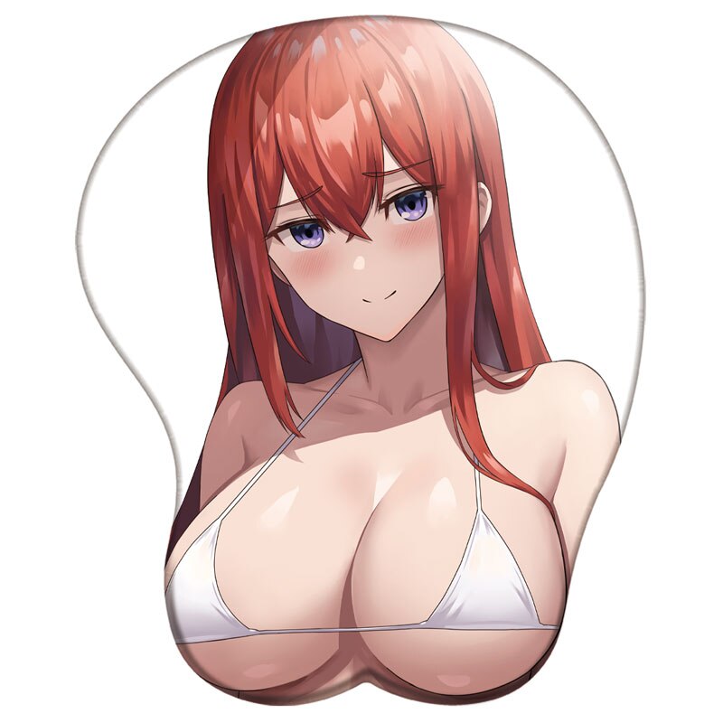 Anime Popular Female Lead Wrist Support Mousepad Albedo Mai Yumeko 3D Silicone Mouse Pad Megumin Sexy Oppai Wrist Rest MousePad