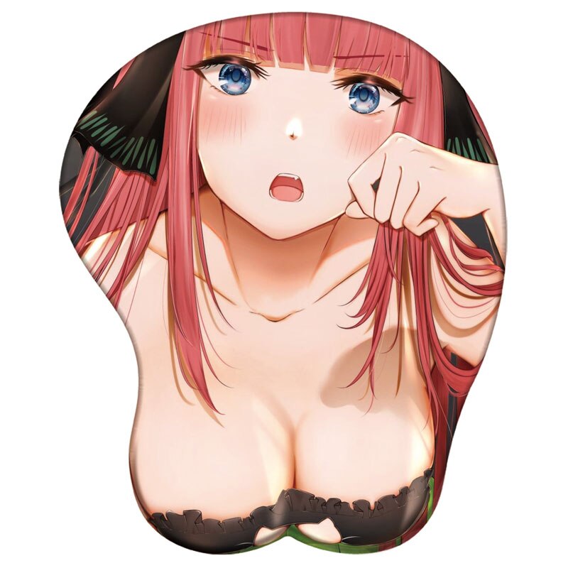 Tapis de souris en silicone 3D Miku Nino Yotsuba The Quintessential Quintuplets Tapis de souris avec bracelet 3D Anime Diy Tapis de souris avec repose-poignet 3D