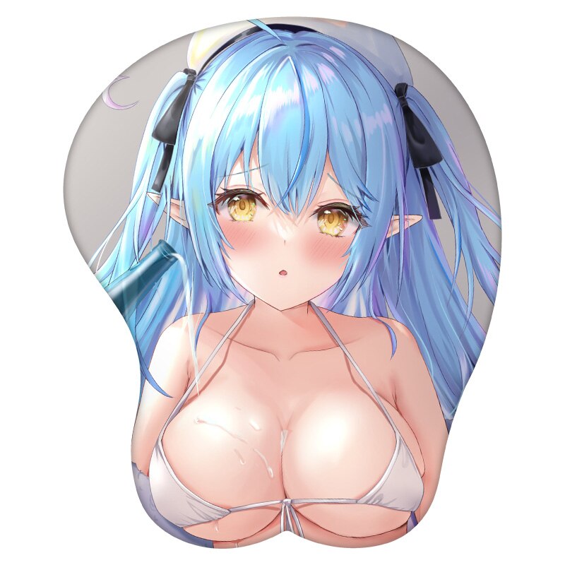 3D Mouse Pad Yukihana Lamy Hololive Anime Wrist Rest Silicone Sexy Creative Gaming Mousepad Mat