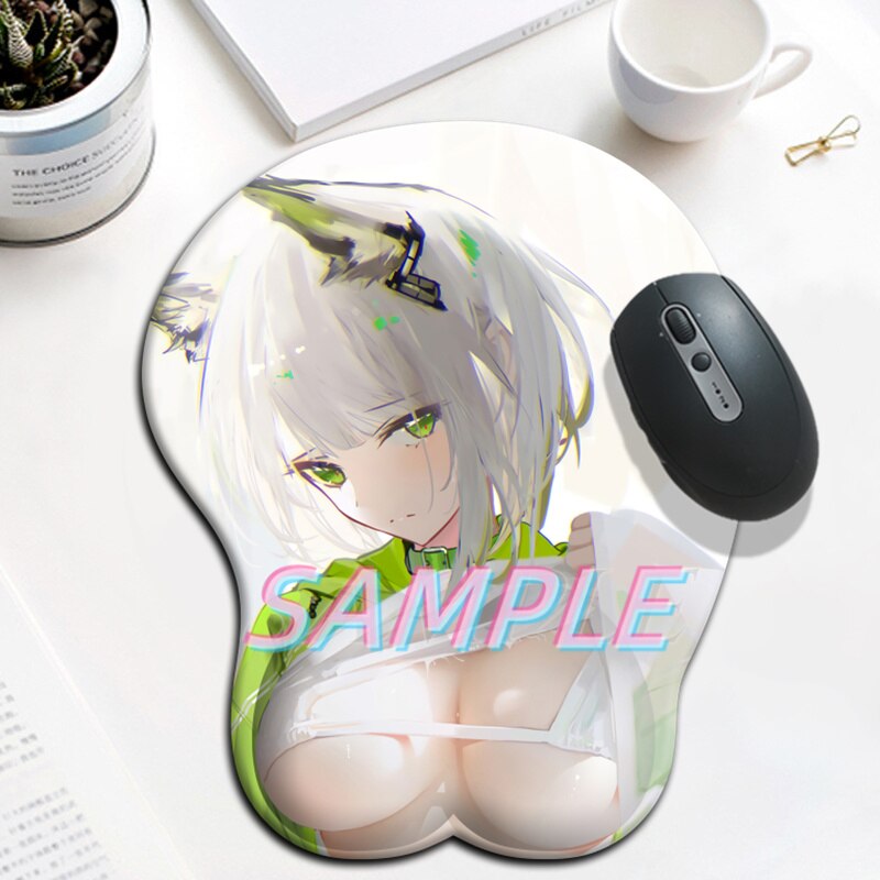 kaltsit Arknights 3D Oppai Mouse Pad Sexy Girl Big Gamer Anime Cute Wrist Rest Silicone Boobs Gel Mat Mousepad