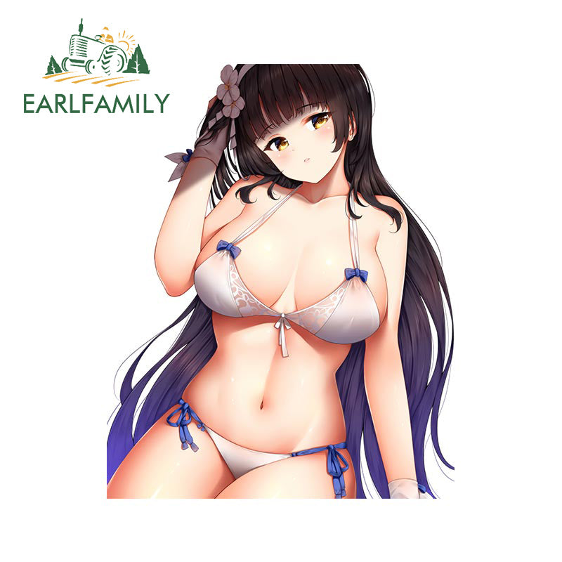 Hentai anime sticker 13cm x 10.4cm for Cute Sexy Loli Car Stickers Sunscreen Anime Auto Decals Scratch-Proof Vinyl Laptop Windshield Decor