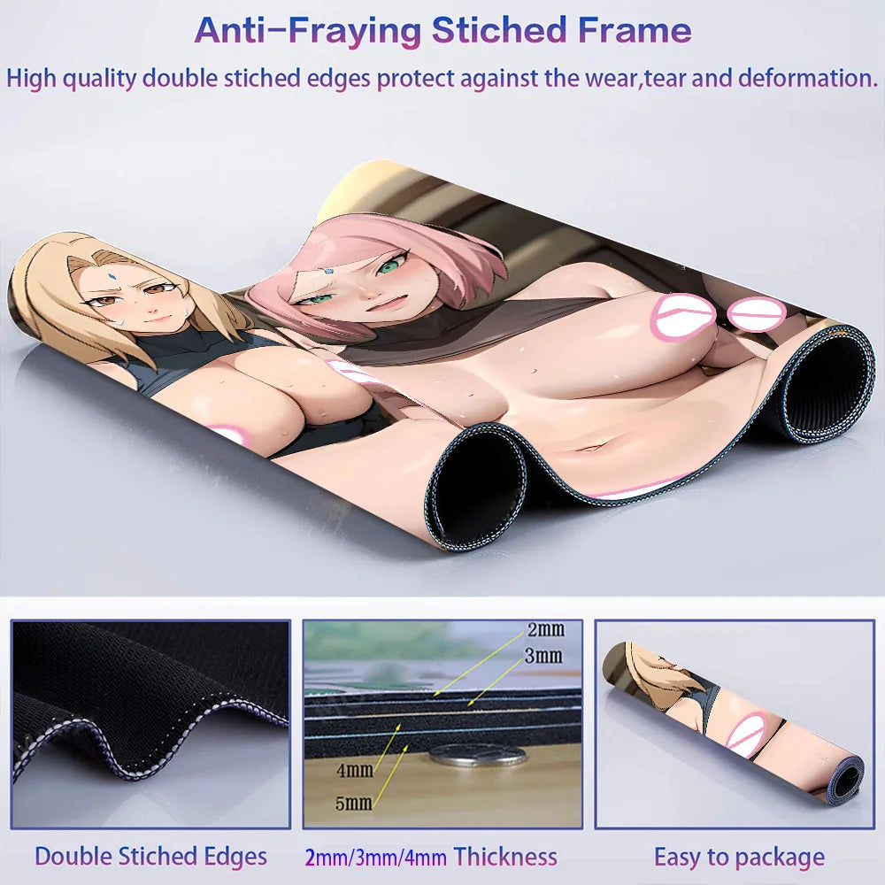 Long Pad Uncensored Hentai Desktop Nude Chest Mouse Pad Boobs Womanizer Adult Rubber Non-slip Extended Pad Custom Playmat Sexy