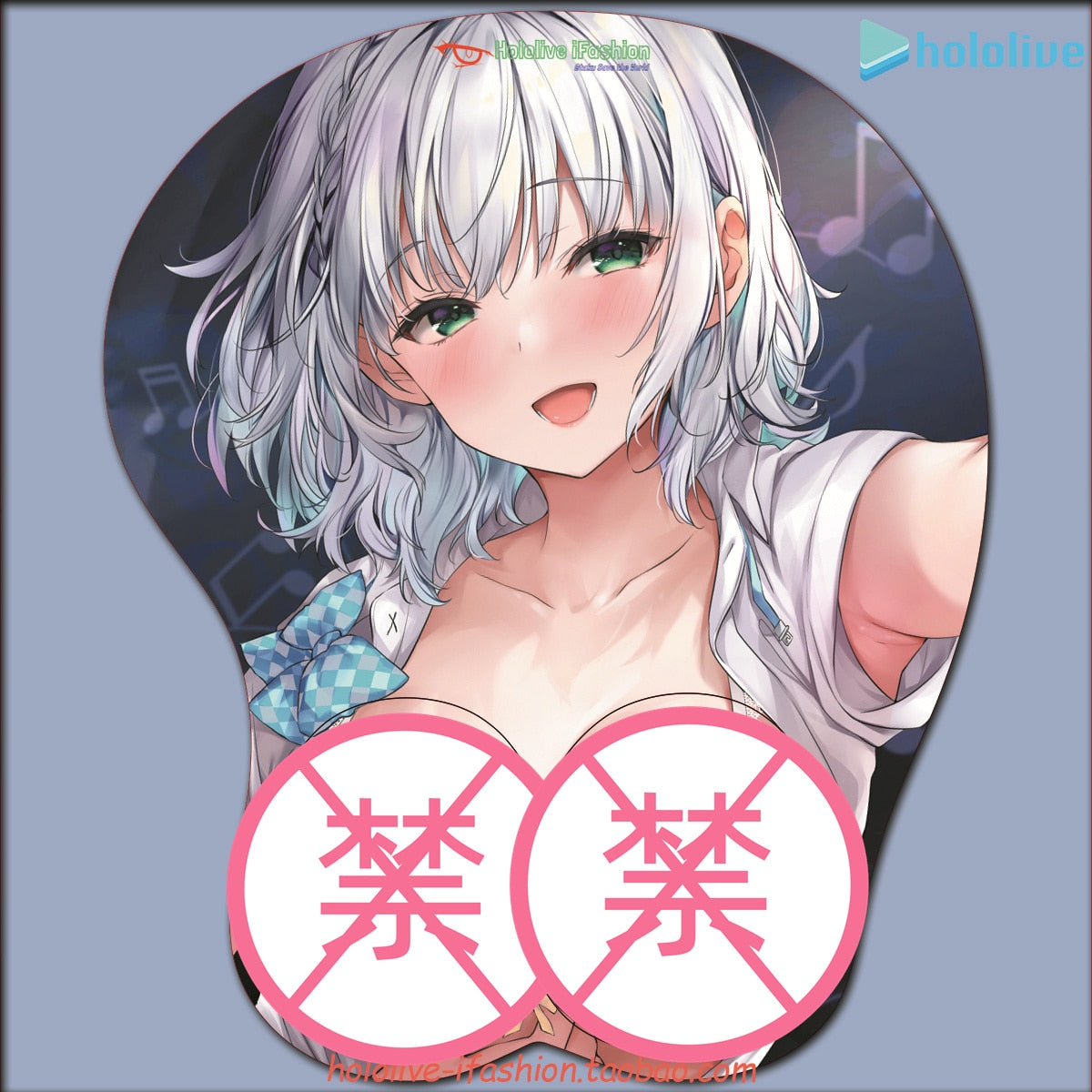 Shirogane Noel Sexy 3D Mousepad Vtuber hololive Hand Wrist Rest Mouse Pad Mousepad Silicone Breast Oppai Soft Mouse Mat Otaku