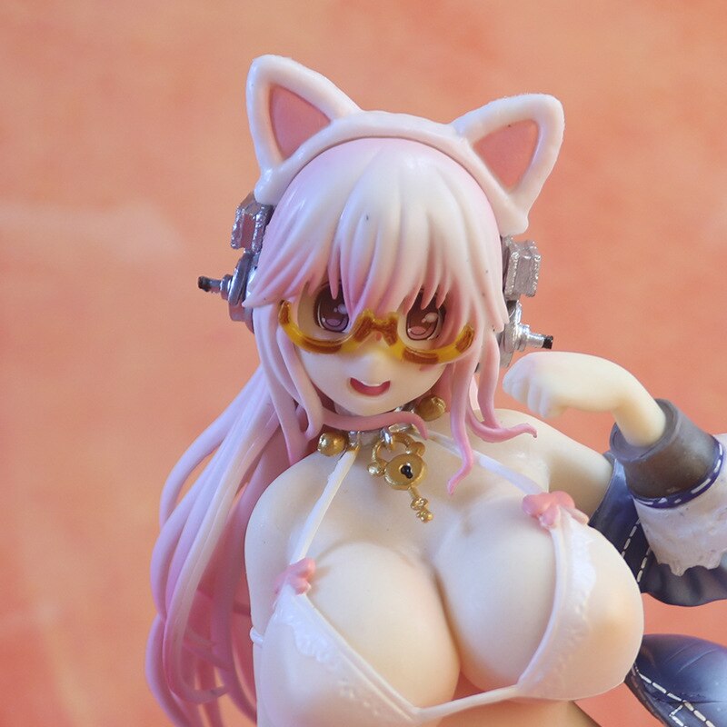 27cm Super Sonico Sexy Girl Cat Figure Anime Action Figure PVC New Collection Figures Toys