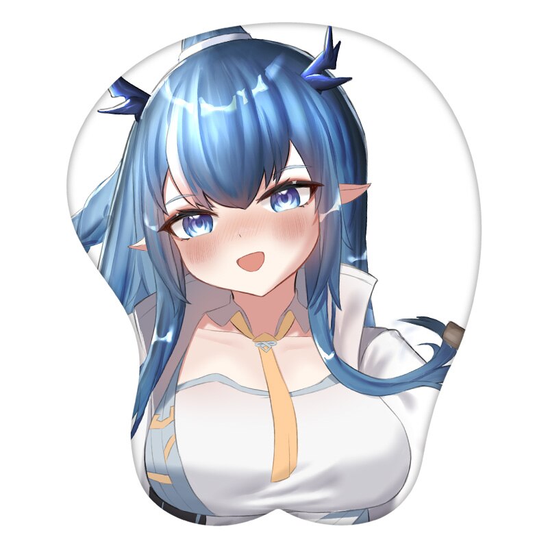 3D Mouse Pad Ling Arknights Anime Wrist Rest Silicone Sexy Creative Gaming Mousepad Mat