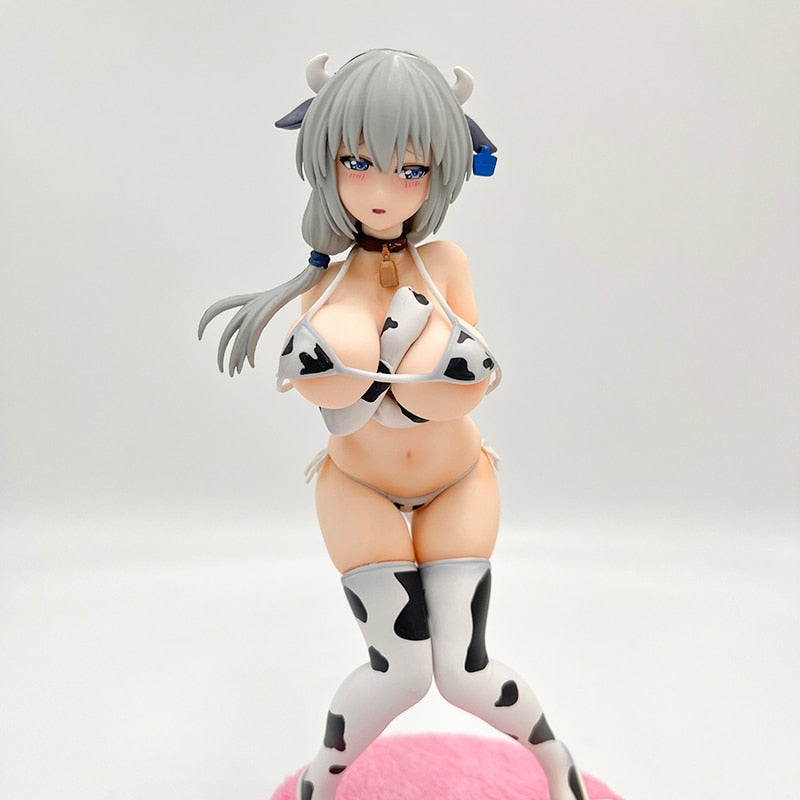 22cm Tsuki Uzaki Cow Pattern Bikini Sexy Anime Figure DreamTech Uzaki-chan wa Asobitai! Action Figure Anime Girl Adult Doll Toys