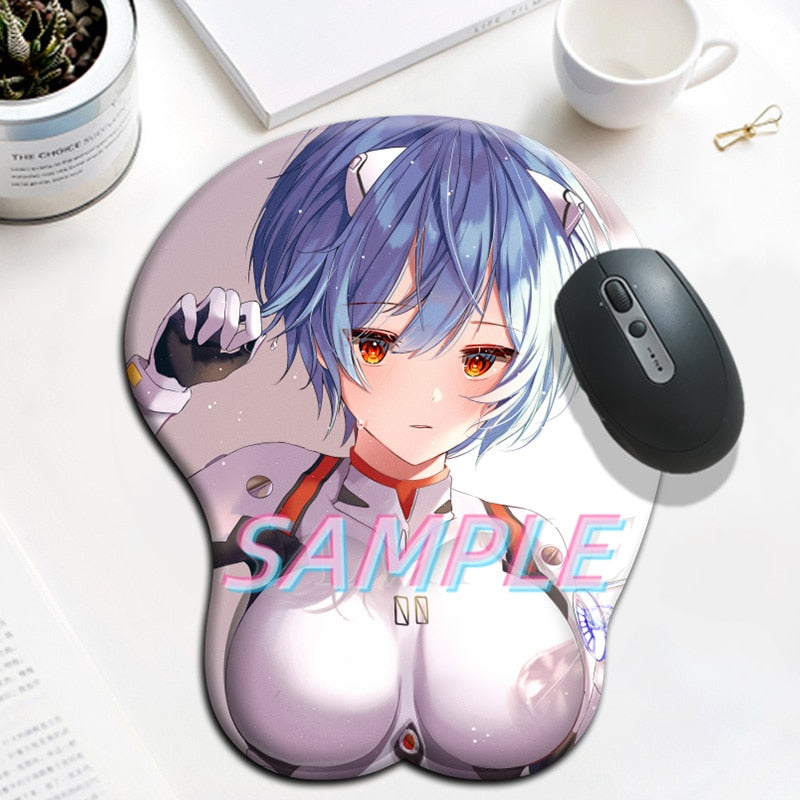 EVA Souryuu Asuka Langley Ass Hengtai Anime Sexy Mouse Pad Cute Manga with Wrist 3D Big Oppai Silicone Gel Mat Mousepad