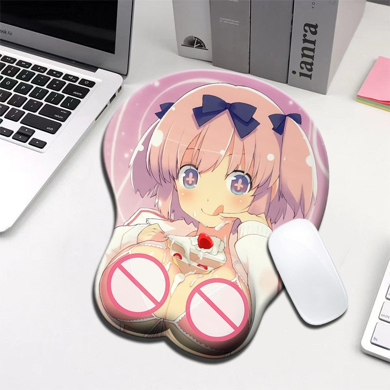 Azur Lane Creative Cartoon Anime Sexy Mouse Pad silicone 3D Breast Mouse Pad Wrist Rest Anti Slip Mousepad Chest Mouse Mat