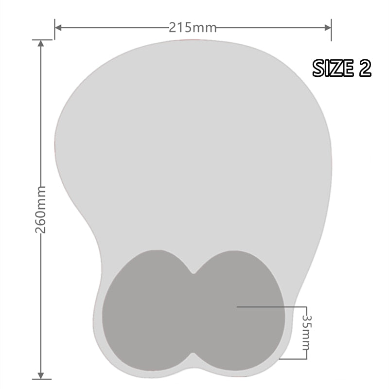 Genshin Impact Beidou Boobs Kawaii Anime Sexy Mouse Pad with Wrist 3D Big Oppai Silicone Gel Desk Mat Mousepad