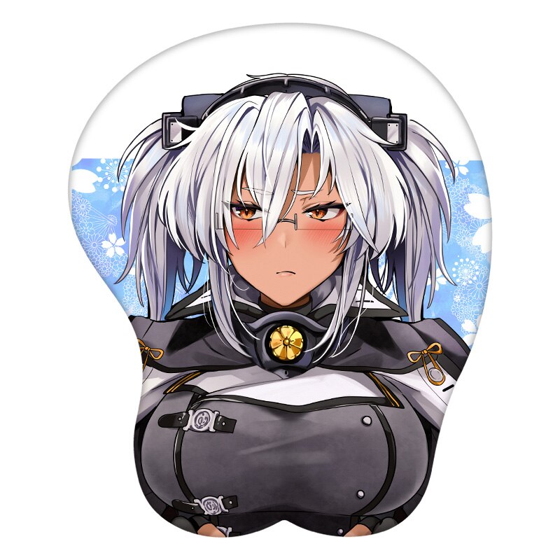 Anime 3D Mouse Pad Musashi Kantai Collection Wrist Rest Silicone Sexy Creative Gaming Mousepad Mat