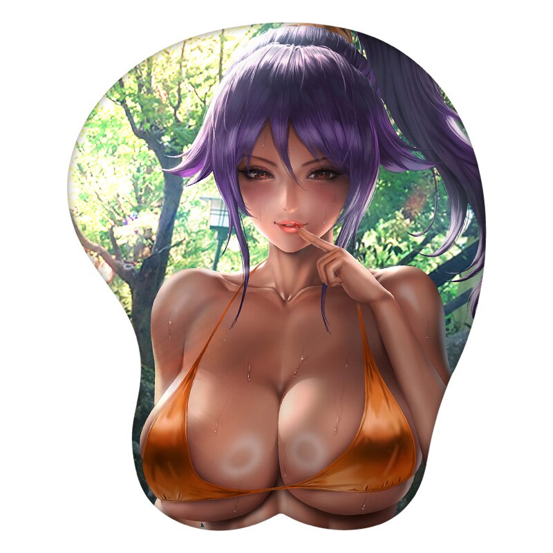 Bleach Shihouin Yoruichi 3D Mouse Pad Anime Wrist Rest Silicone Sexy Creative Gaming Mousepad Mat