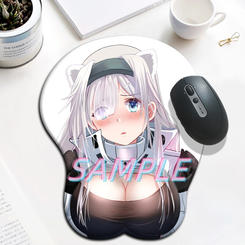 Boobs Mouse Pad Arknights Aurora Sexy Girl Big Gamer Anime Cute Wrist Rest 3D Oppai Silicone Gel Mat Mousepad