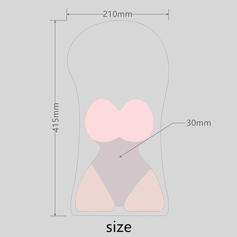 New Creative Whole Body 3D Large Mouse Pad Sexy Girl Silicone vagina boobs Arm Wrist Rest Anime Ass Oppai Mousepad