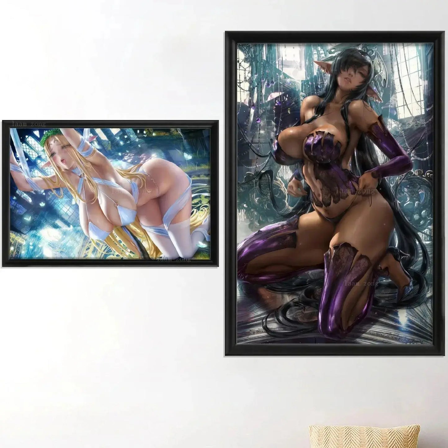 Olga Kuroinu Lucross Mystiola Aate Celestine Anime Sexy Nude Girl Cartoon Art-Poster Living-Bedroom Decor Home