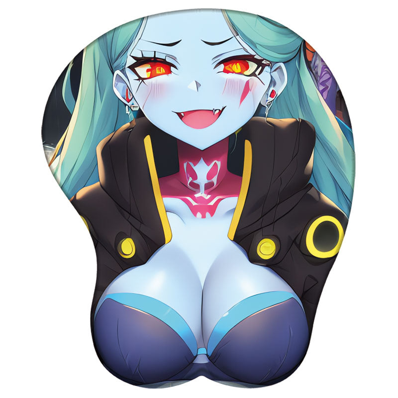 Cyberpunk Edgerunners 3D Silicone Mousepad Cyberpunk Lucy Rebecca 3D Wristband Mouse Pad Anime Game Sexy 3D Wrist Rest Mouse Mat