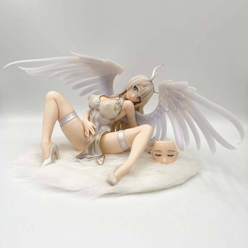 44cm PartyLook White Angel Hentaii Anime Girl Figure 1/4 White Angel Sexy Action Figure Adult Collectible Model Doll Toys Gifts