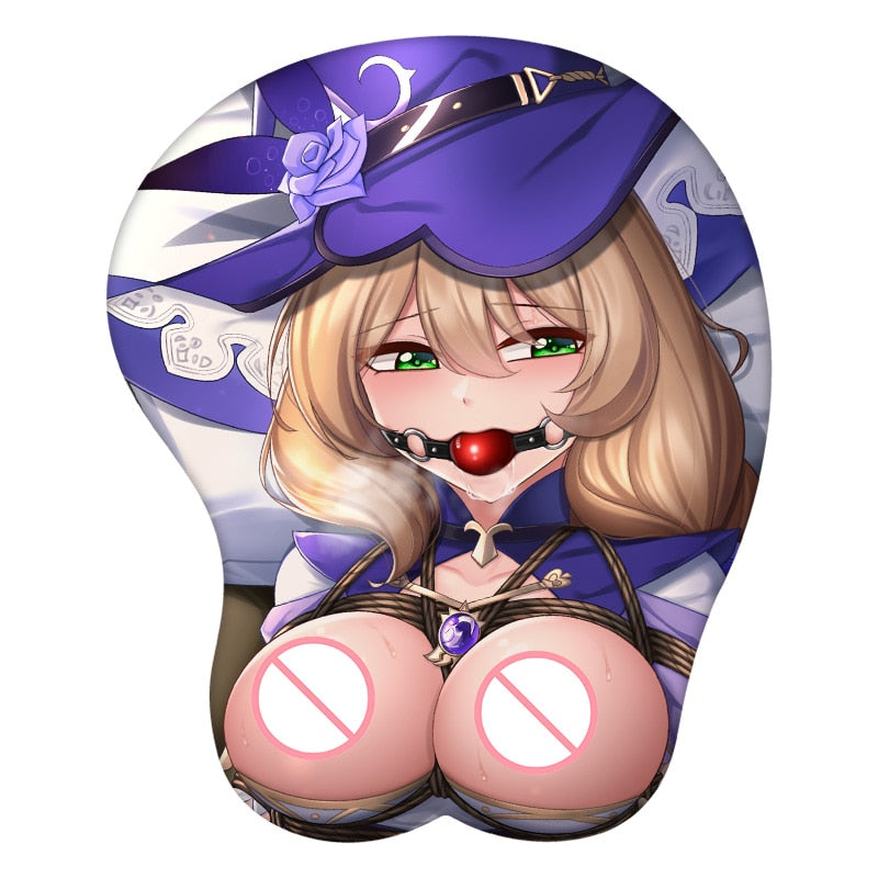 Genshin Impact Lisa 3D Mouse Pad Anime Wrist Rest Silicone Sexy Creative Gaming Mousepad Mat