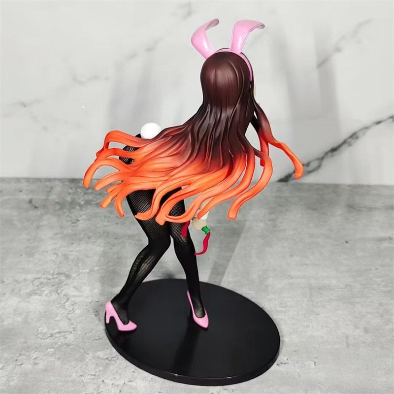 25cm Demon Slayer Kamado Nezuko Sexy Bunny Girl Action figure toys doll Christmas gift with box