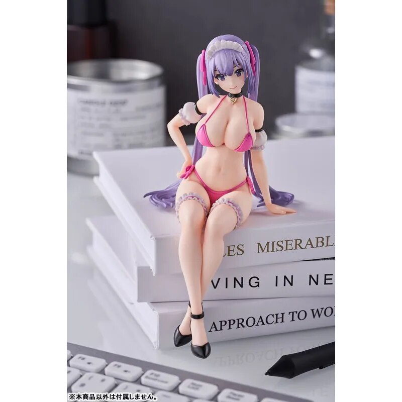 15cm Hentai Mataro Desktop Maid Melty chan Sexy Girl Anime Figure Pink Charm Ayaka chan Action Figure Adult Model Doll Toys Gift