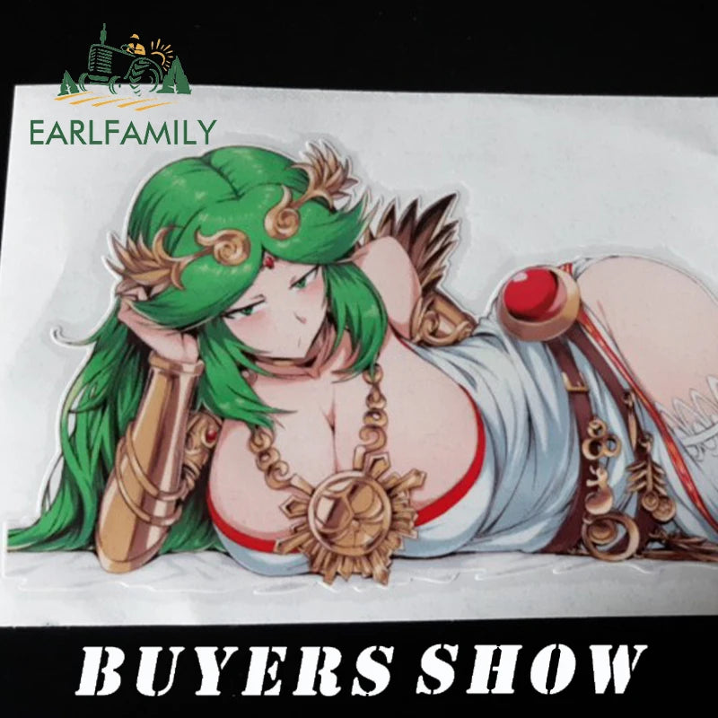 Hentai anime sticker 13cm 3D Sexy Girl Car Sticker Kid Icarus for Palutena Anime JDM Style Waterproof Car Decal Motorcycle Decoration