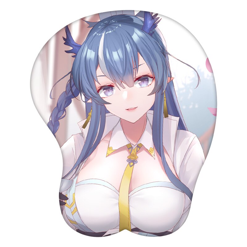 3D Mouse Pad Ling Arknights Anime Wrist Rest Silicone Sexy Creative Gaming Mousepad Mat