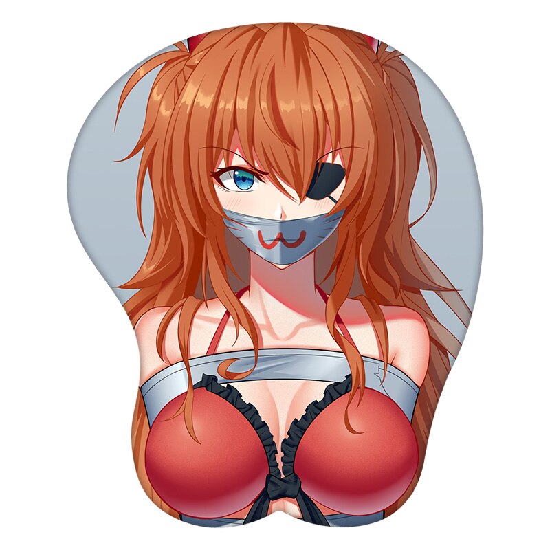 3D Mouse Pad Asuka Langley Soryu Anime Wrist Rest Silicone Sexy Creative Gaming Mousepad Mat