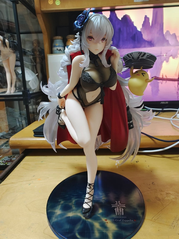 Azur Lane Sexy Anime Figure Taihou Action Figure Graf Zeppelin Beachside Urd Sexy Girl Figure Aldult Collectible Model Doll Toys