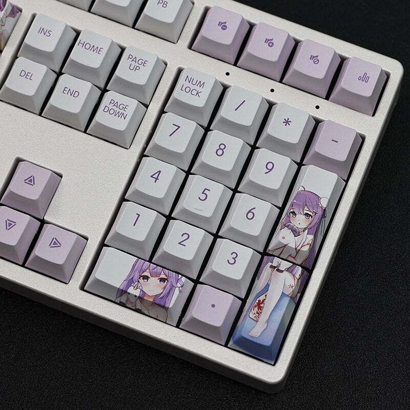 108 Keys Azur Lane HMS Unicorn Keycap PBT 5 Sides Dye Subbed Keycaps Cartoon Anime Gaming Key Caps For ANSI 61 87 104 108 Layout