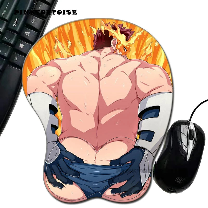 PINKTORTOISE MOUS MAT My Hero Academia Anime mousepad Wrist Rest Big soft butt 3D Gaming Environmental Silicon Mouse Pad GIFT