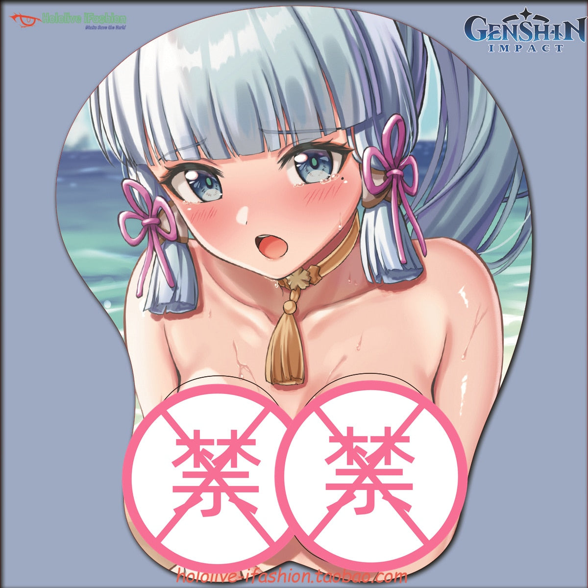 Ayaka Keqing Sexy 3D Mousepad Genshin Impact Hand Wrist Rest Mousepad Silicone Mouse Pad Breast Oppai Soft Mouse Mat Otaku