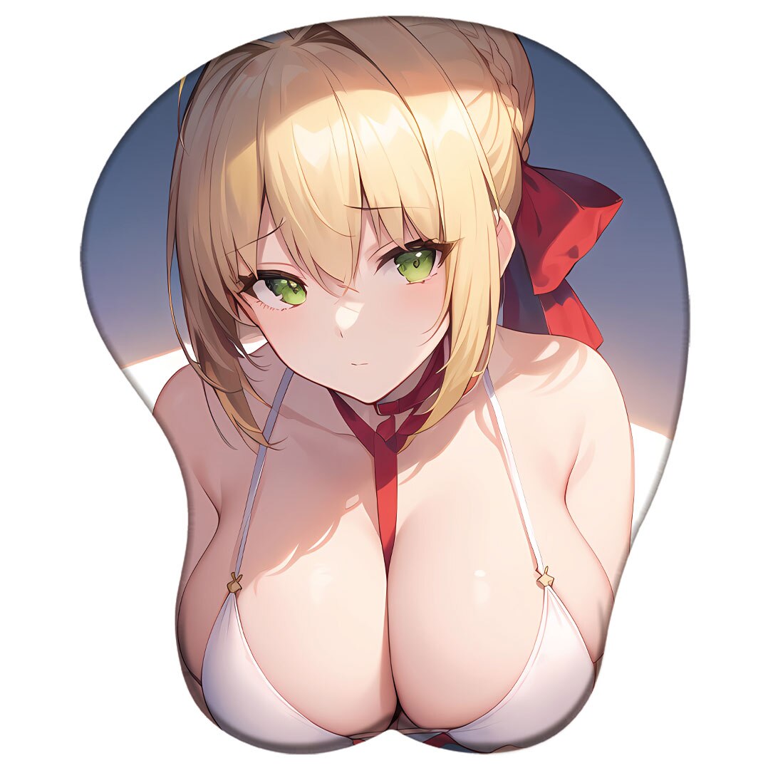 Anime Popular Female Lead Wrist Support Mousepad Albedo Mai Yumeko 3D Silicone Mouse Pad Megumin Sexy Oppai Wrist Rest MousePad