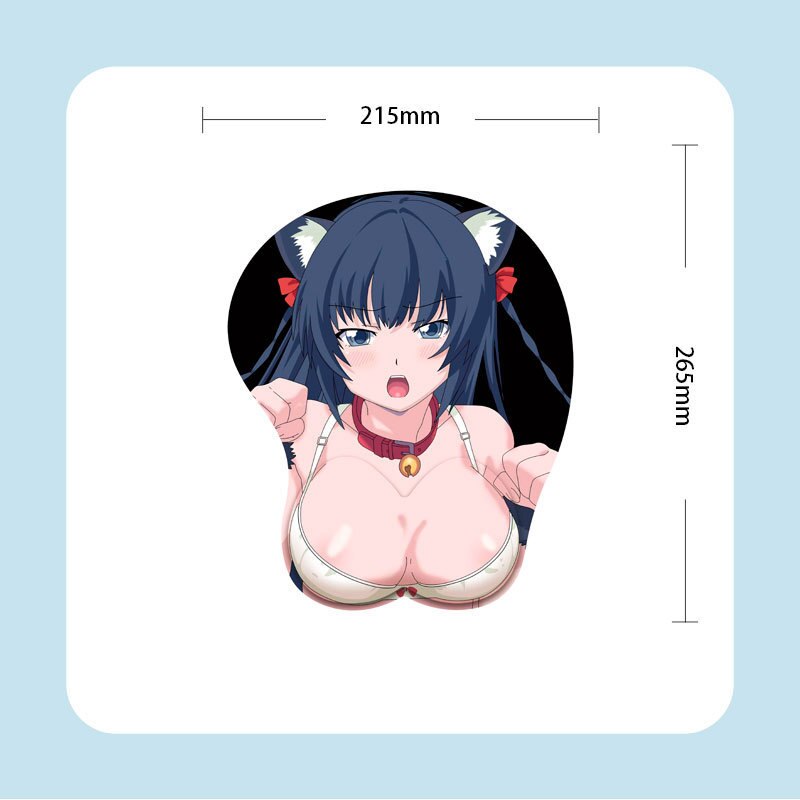 Anime Sexy Girl 3D Mouse Pad Mouse Mat with Wrist Rest Silicone Laptops Computer Mouse Pad Work Office Gaming Desk Mat Gift