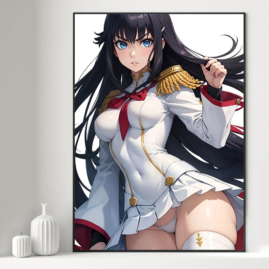 Hot Sexy Beauty Canvas Wall Art, Anime Girl Canvas Poster, Cartoon Anime Prints Poster For Living Room Home Decor Frameless