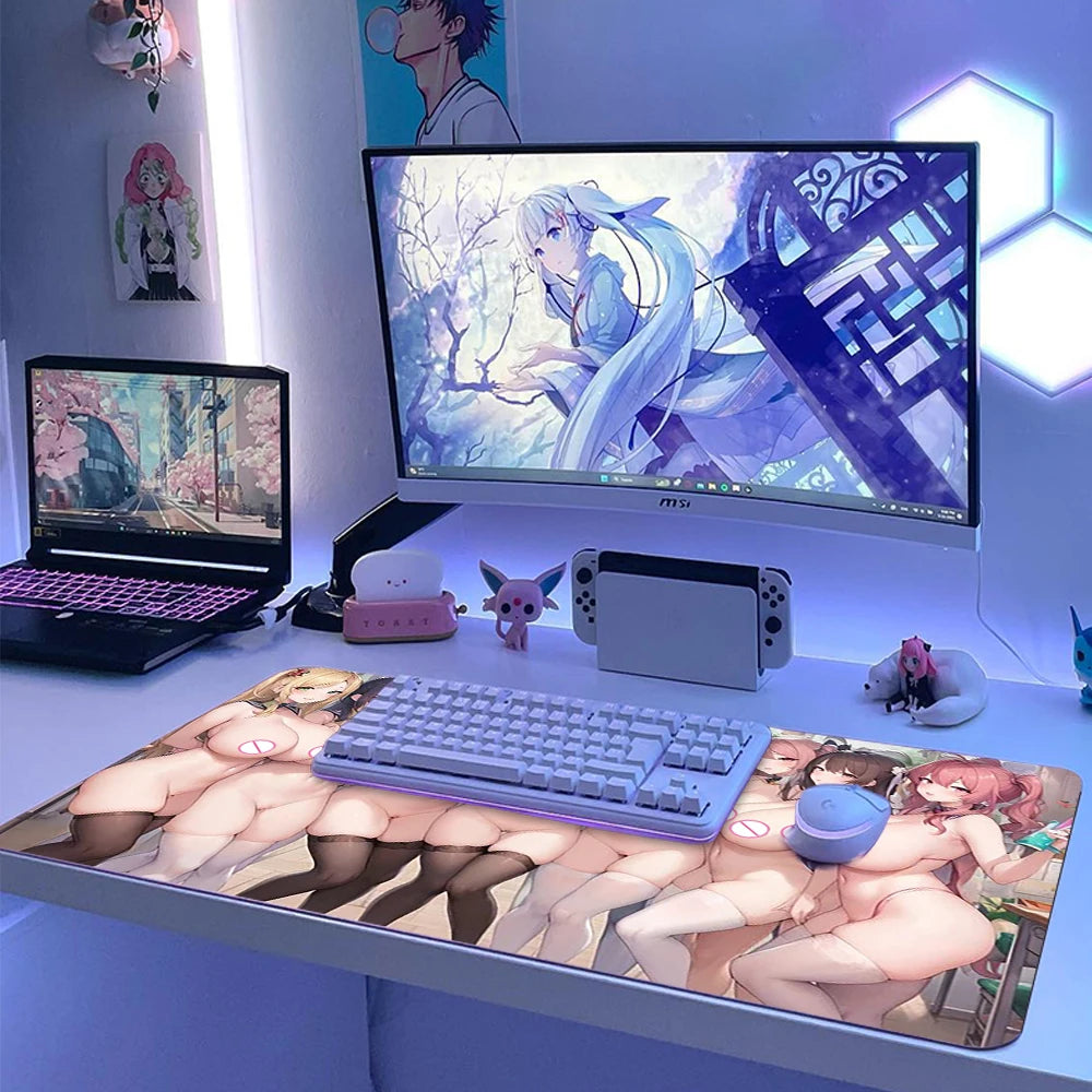 Adult Pad Sex Large Mouse Pad Uncensored Hentai Nsfw Naked Girls Sexy Play Mat Anime Boobs Mousepad Chest Custom Racy Long Pad