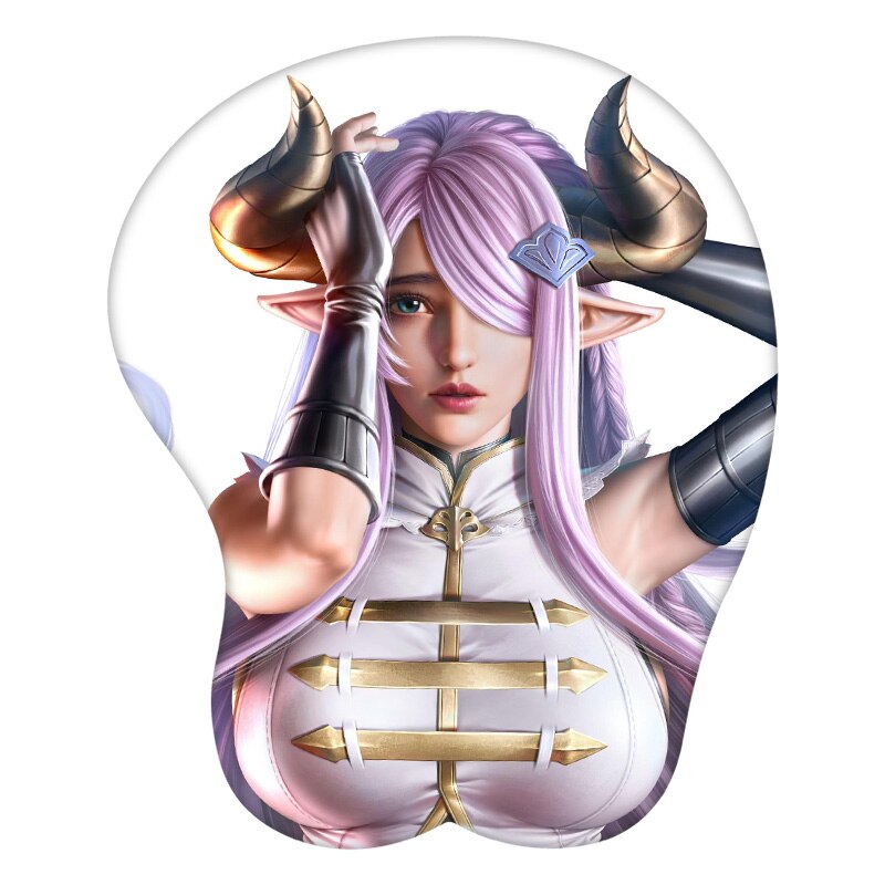 3D Mouse Pad Narmaya Narumeia Granblue Fantasy Anime Wrist Rest Silicone Sexy Creative Gaming Mousepad Mat