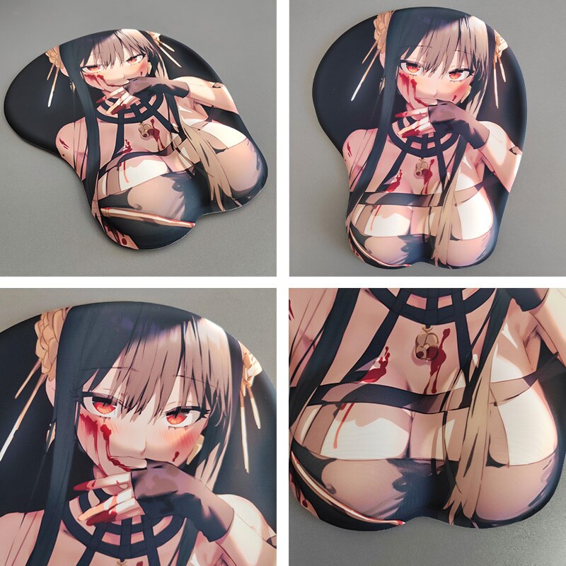 SPYxFAMILY Mouse Pad Gel Wrist Rest Support Forger Yor 3D Silicone Mousepad Anime 3D Wristband Mouse Pad Diy 3D Wrist Rest Pad