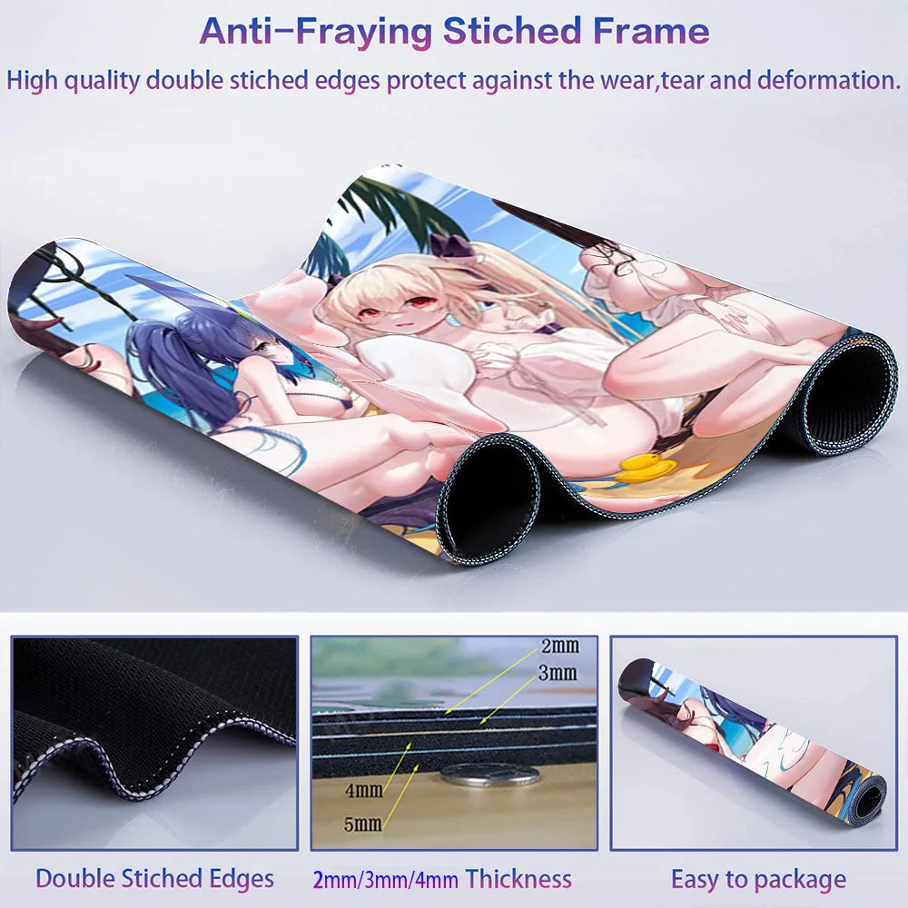 Adult Mouse Pad Computer Accessories Custom Desk Mat Chest Mouse Carpets Sexy Girl Keyboard Pad Hip 350 600 Non-slip Pad 90x40