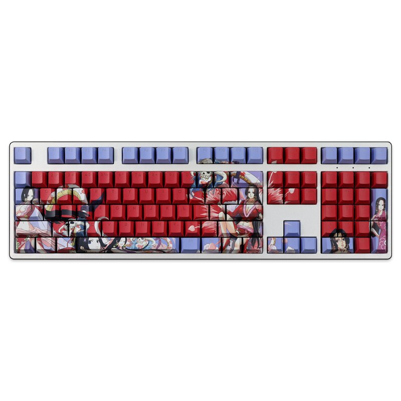 108 Keys Boa Hancock Backlit Keycap PBT 5 Sides Dye Subbed Keycaps Cartoon Anime Gaming Key Caps For ANSI 61 87 104 108 Keyboard