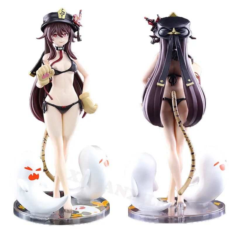 25cm Genshin Impact Hu Tao Sexy Anime Girl Figure Klee/Venti Action Figure Qiqi/Nahida Figurine Adult Collectible Model Doll Toy