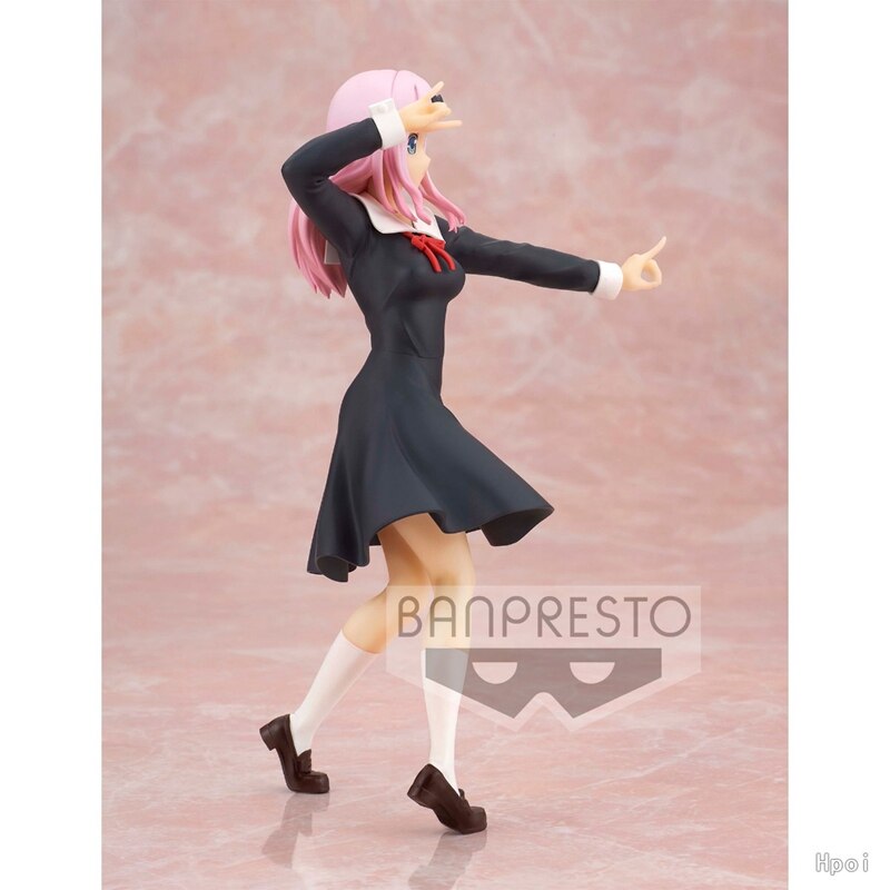 Anime Figure Kaguya-sama：Love Is War Fujiwara Chika Shinomiya Kaguya Pink Hair Black Dress Model Toy Gift Collection Ornaments