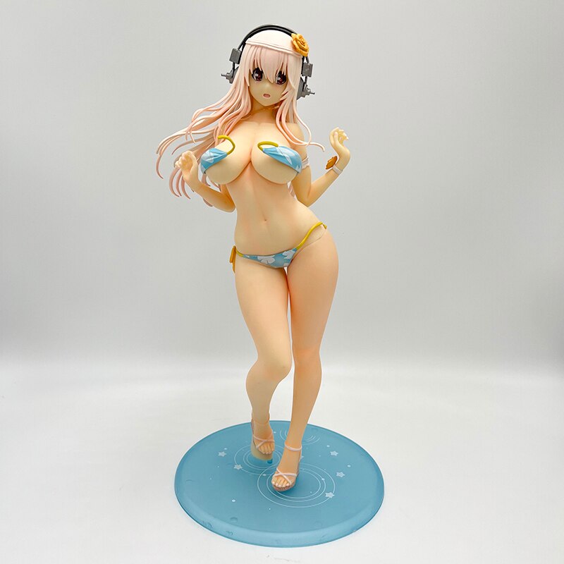 35cm Super Sonico Sexy Anime Figure SUPERSONICO Summer Vacation Action Figure Anime Girl Figure Collectible Model Doll Toy Gifts