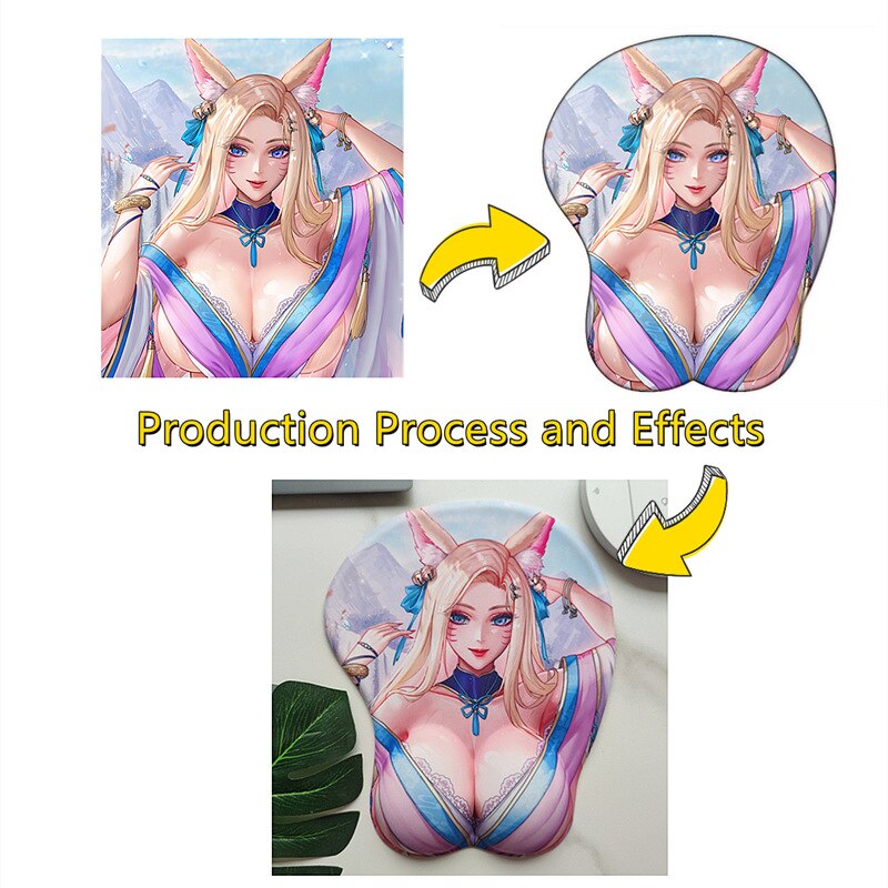 3D Boobs Mousepad | Oppai Ass Tits Mouse Pad | Silicone boobs mousepad