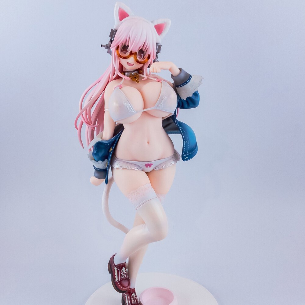 Waifu Figurine Hentai Anime Figure Girl Sexy Figure Sonico White Cat Ver. PVC Figure Collectible Model Anime Toy