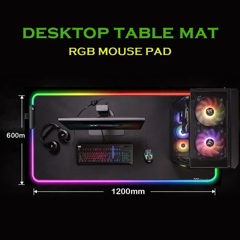 Tapis de jeu sexy à LED XXL Hip Hentai Anime Big Ass avec accessoires de rétroéclairage Grand tapis lumineux Tapis de souris de jeu Fesses RGB PC Néon