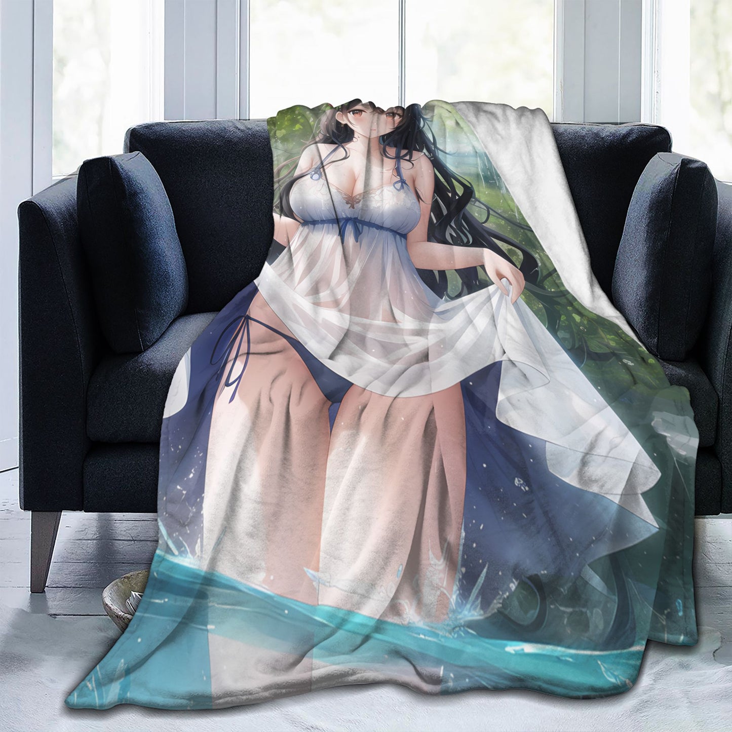 Hot Anime Sexy Girl Modern Blanket Flannel Soft Plush Sofa Bed Throwing Cartoon Blankets Gedruckt Bettdecke Geschenk Gift